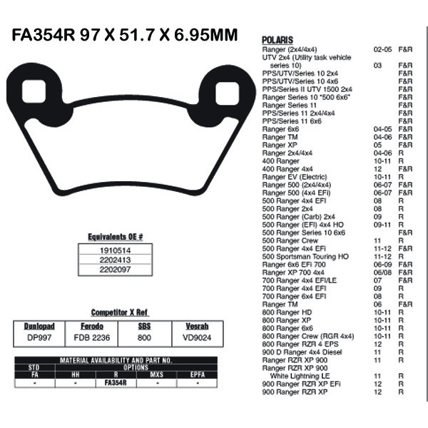 EBC EBC Brake Pads FA354R